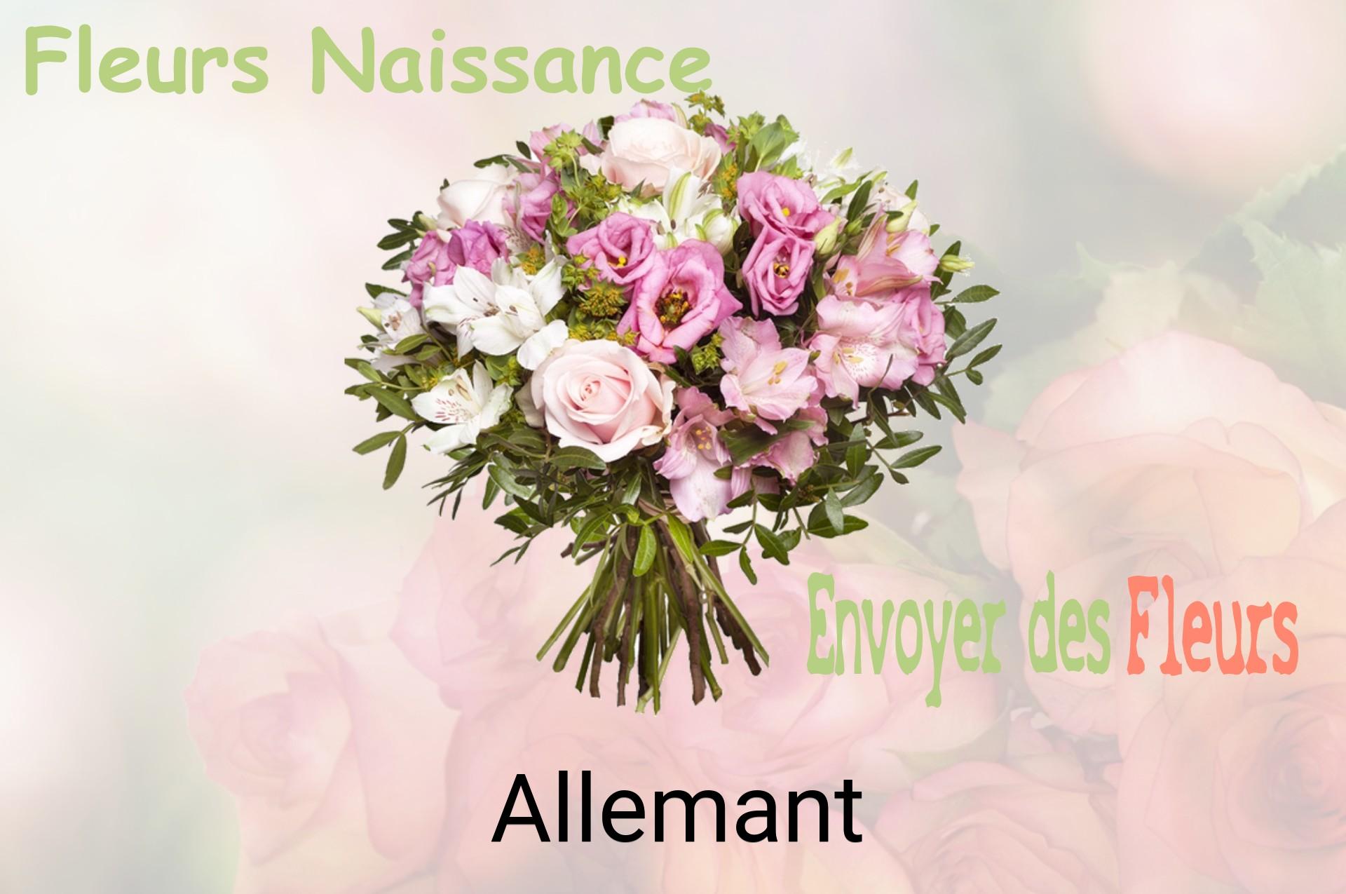 Bouquet de fleurs de naissance livré à Allemant